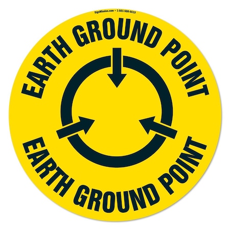 Earth Ground Point 16in Non-Slip Floor Marker, 12PK